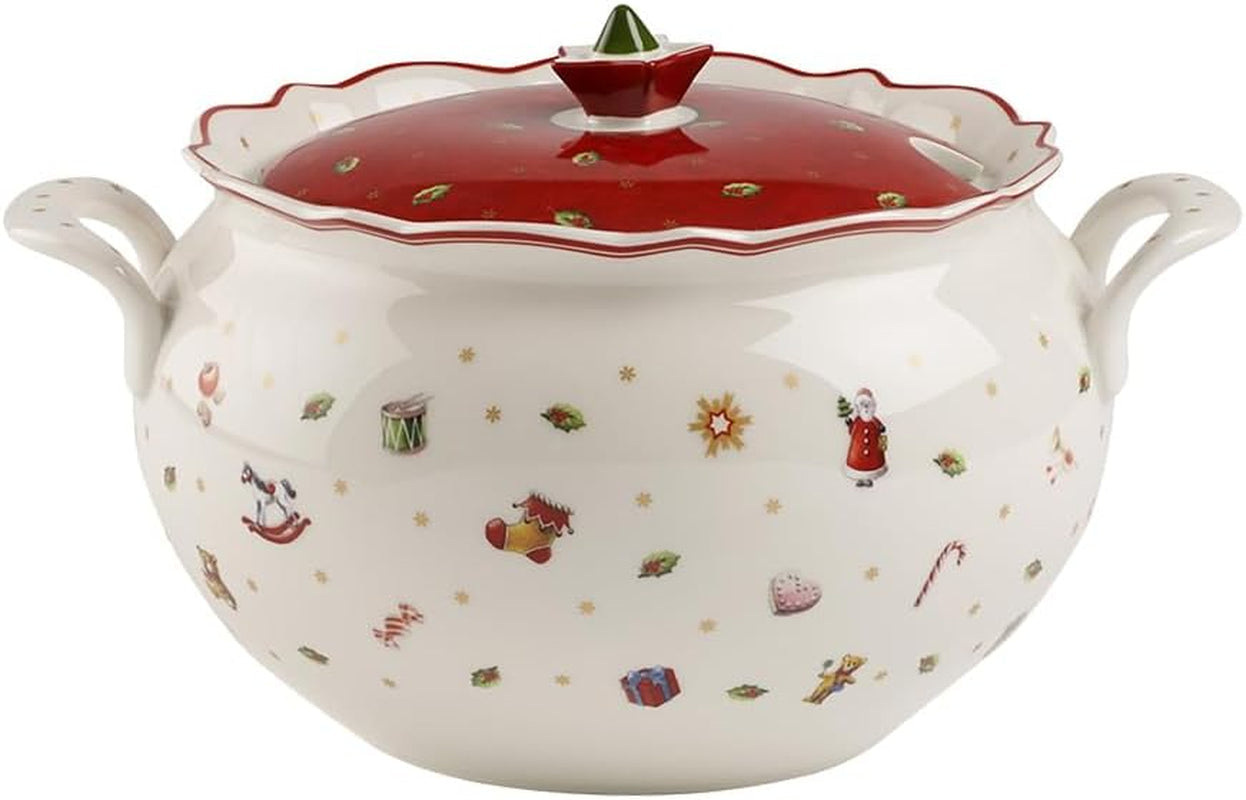 Villeroy & Boch Toy's Delight Terrine, 3 liter, premium porcelæn, hvid/rød