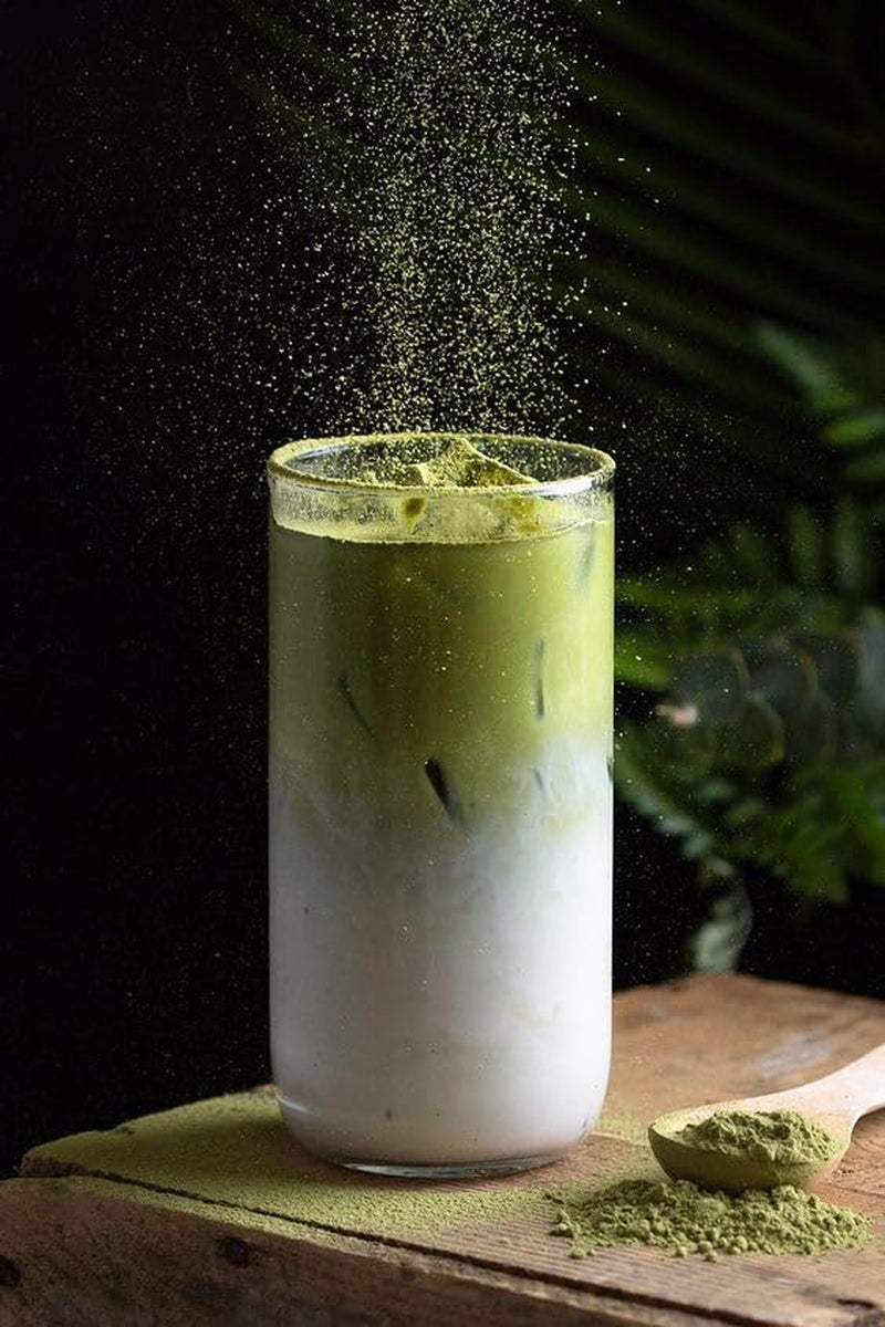Umami Bio Matcha Grøn te-pulver - kulinarisk kvalitet, dyrket i Uji, Kyoto (Japan) fra økologisk landbrug. Fremragende til at drikke eller til madlavning i køkkenet 100 g...