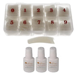 Sun Garden Nails Tipbox 500 Tips Inkl. 3 Tips Lim Tips Negle Tips Lim - modellering af negle