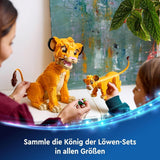LEGO Ç€ Disney Simba, løvernes kongens unge, byggelegetøj til børn, fantasilegesæt med løvefiguren, fed gaveide til piger og drenge fra 6 år, børnelegetøj 43243 Byggesæt Beuche den LEGO-Store