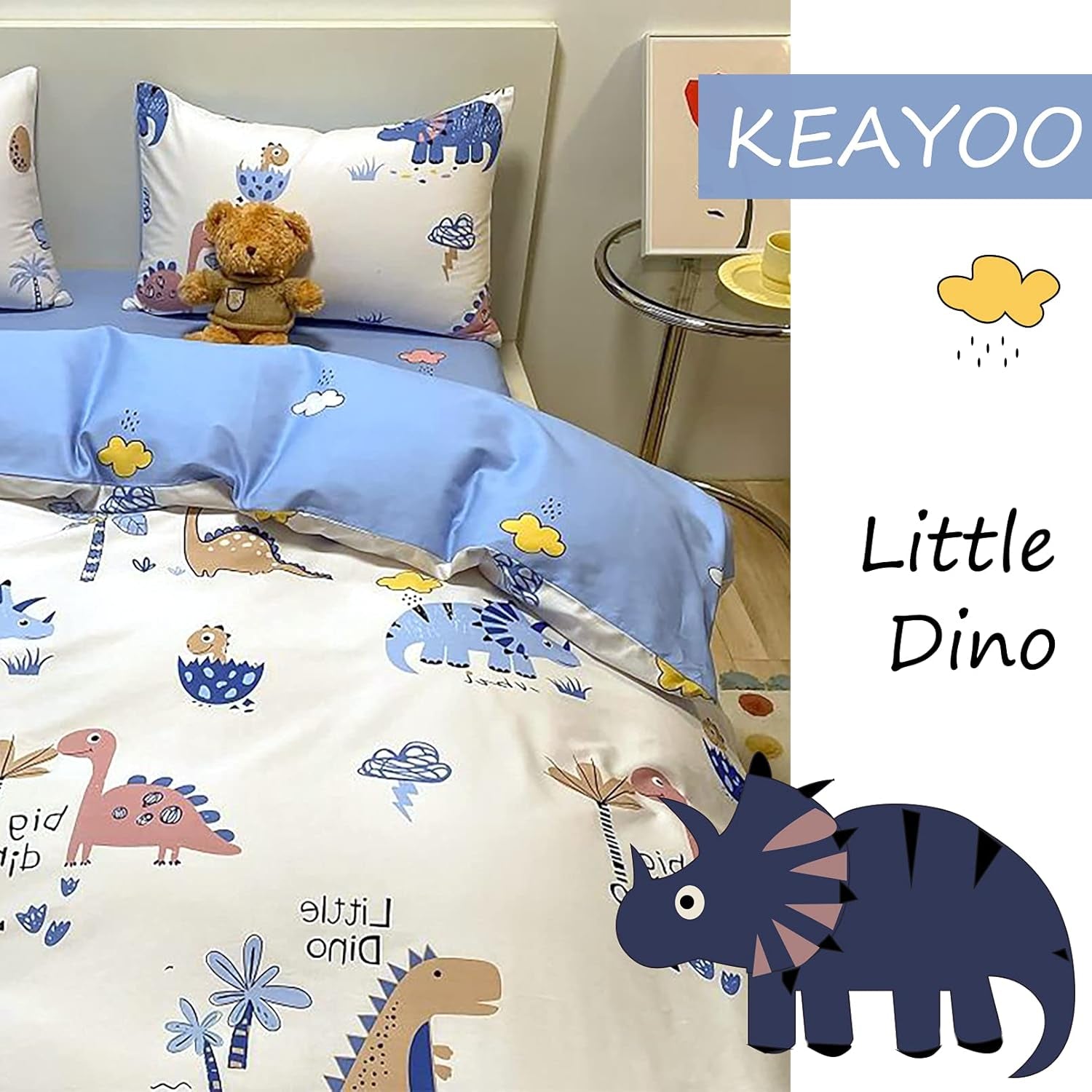 Sengetøj til børn, unisex, dinosaurer, bomuld Sengetøj - børn Naty Shop