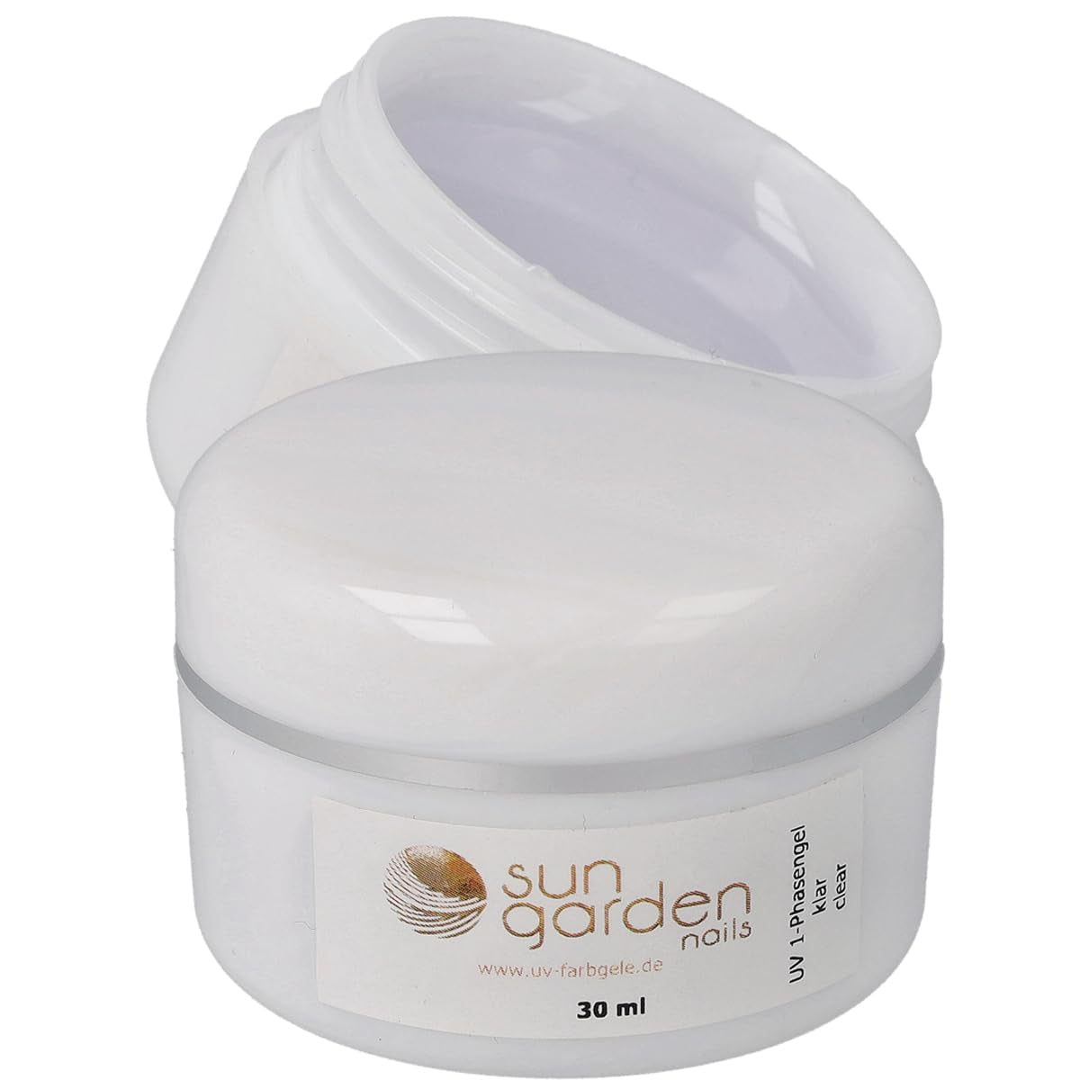 Sun Garden Nails monofasisk gennemsigtig gel 30ml + æske med 100 spidser + lim til spidser 7ml
