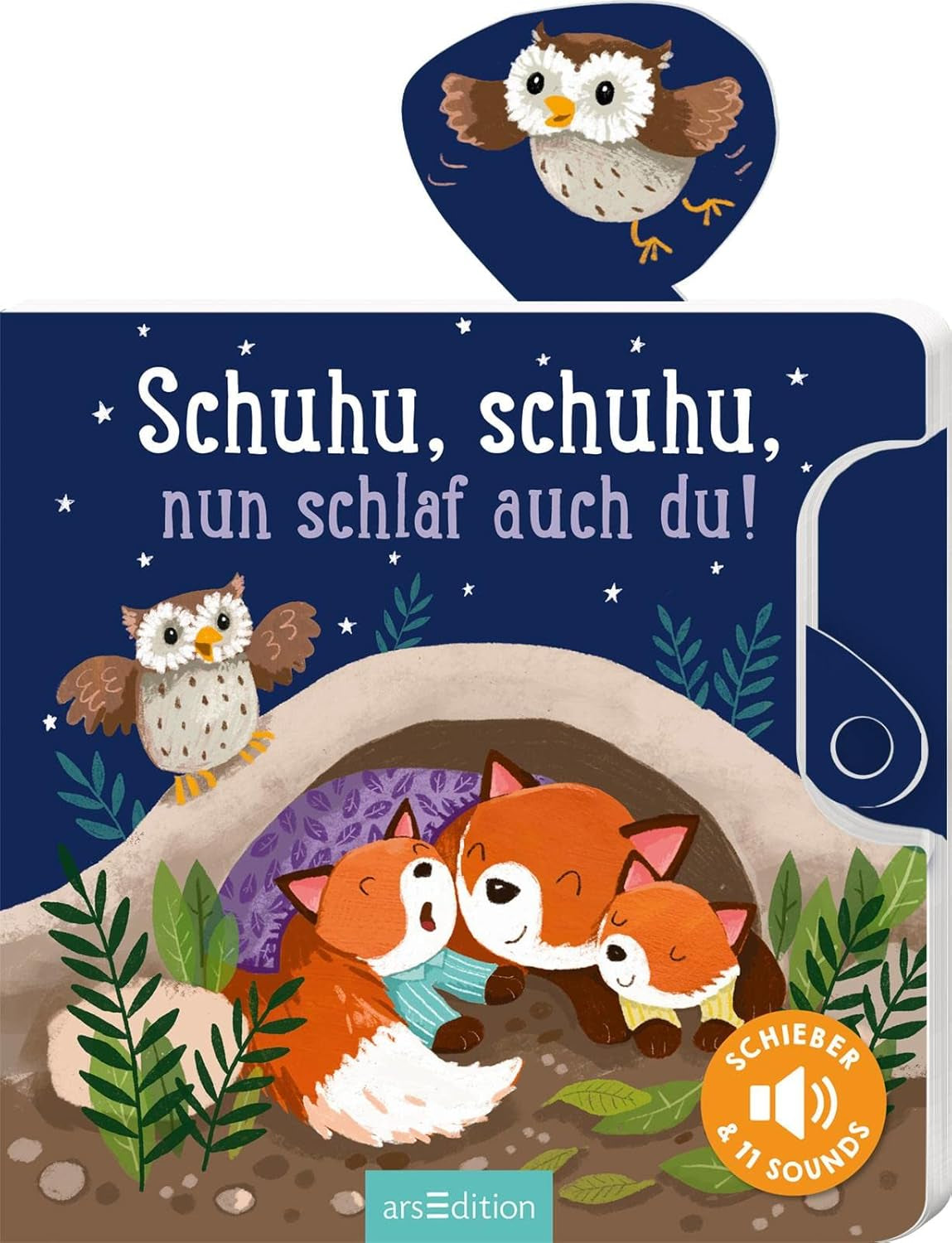 Shoo, shoo, nu sover du også!: Skyder og 11 lyde | En innovativ bog med skyderlyde til små børn over 18 måneder Bebe Naty Shop Toys