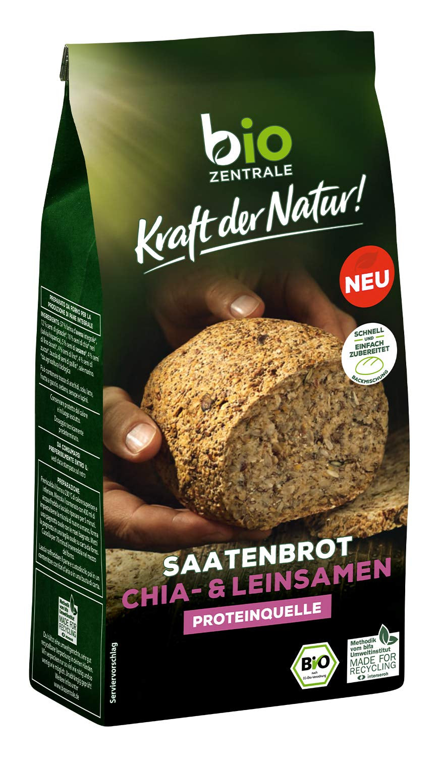 Biocentrale hele hørfrø | 7 x 400 g økologiske hørfrø | Ideel til yoghurt, müsli og brød | Alternativ til psyllium, hampefrø og chiafrø