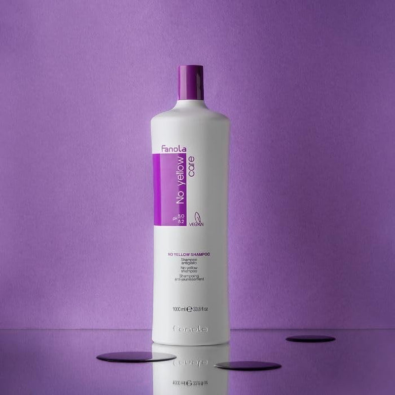 Fanola No Yellow Silver, Shampoo mod gule pletter, 1000 ml Fanola Brusebad og badekar