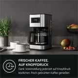 AEG Deli 5 espressomaskine, 1,5 l, programmerbar timer, holde varm funktion, sikkerhedsstop, vandstandsindikator, optimal dosering, anti-dryp funktion, rustfrit stål, CM5-1-6ST