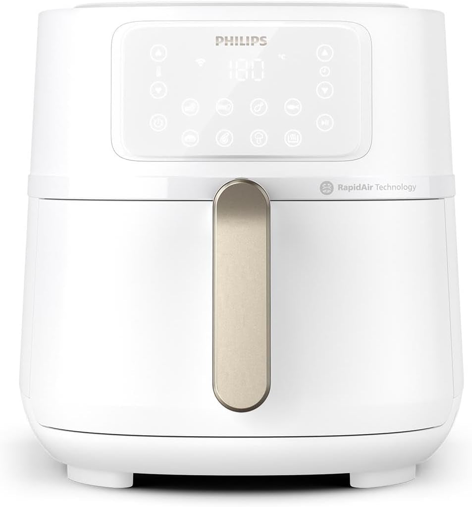 Philips 3000Er Airfryer XL - Rapid Air-teknologi, stegning med op til 90 % mindre fedt, kapacitet 1,2 kg, 6,2 liter, touchskærm Hvidevarer Naty Shop Weiß Trådløs forbindelse og hvid farve 7,2 L