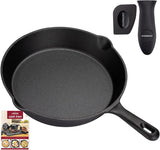 OVERMONT støbejernsgrillpande med håndtag Gryder og pander Naty Shop Rund 25Cm