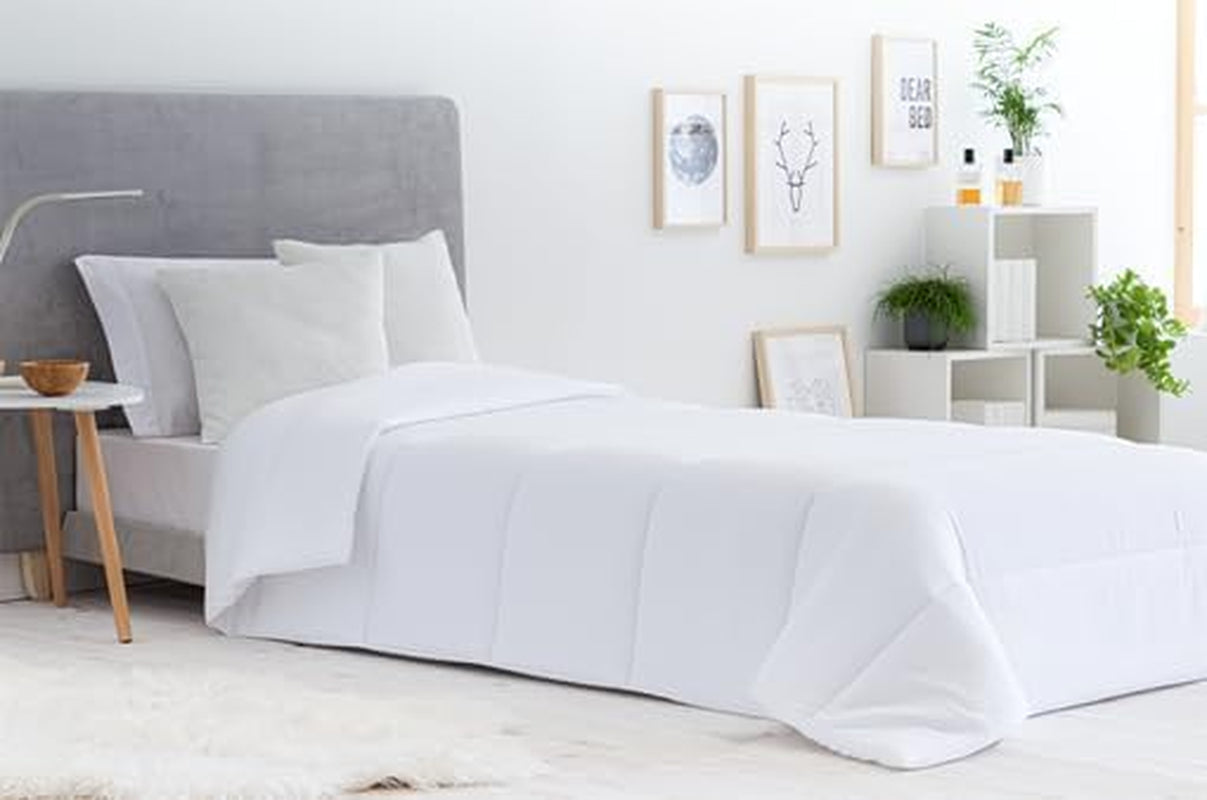 Tæppe, quilt 3001 lavet af anti-mide fiber, efterår-vinter, 300 G/M², hvid (alle størrelser tilgængelige) (seng 105/120-180 X 220 Cm) Dyner og dyner Naty Shop