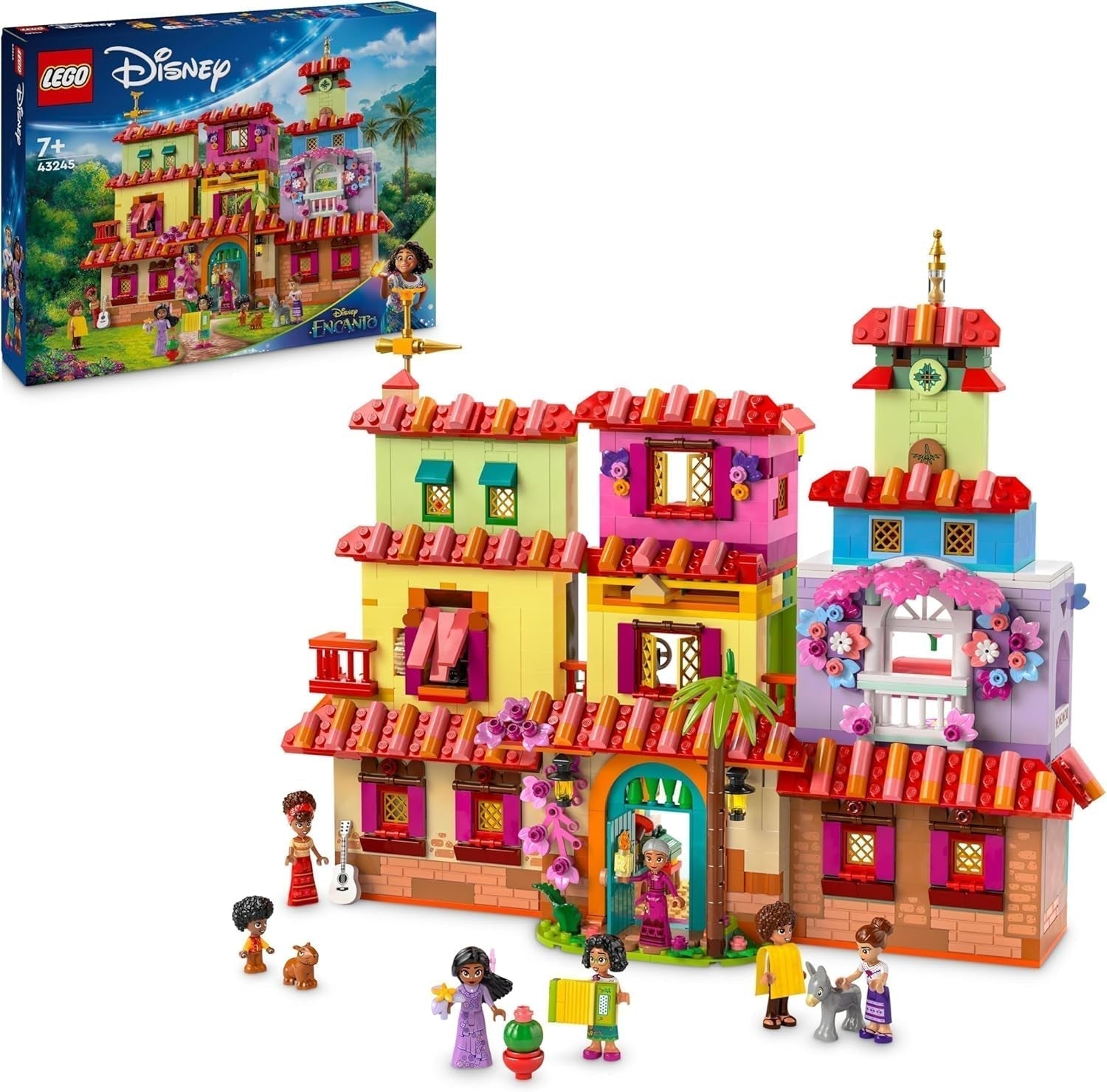 LEGO Ç€ Disney Encanto Magical House of Madrigals Børnedukkehus med Mirabel Legefigur Byggelegetøj til piger og drenge 7 år 43245 Byggesæt Besuche den LEGO-Store Standardtitel