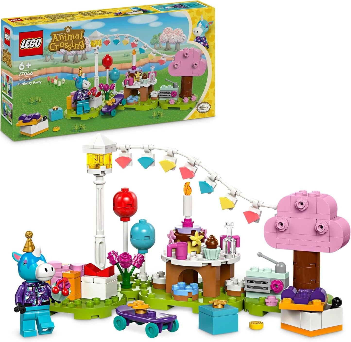 LEGO Animal Crossing Jimmys fødselsdagsfest Kreativt legetøj til børn Videospil Heste Dyresæt Gave til piger og drenge 6 år 77046 Byggesæt Besuche den LEGO-Store Standardtitel
