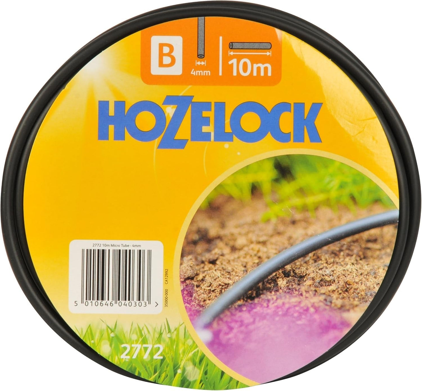 Hozelock mikrorør 2772P0000 4 mm - 10 m, sort, 18,2x18,2x4,3 cm,