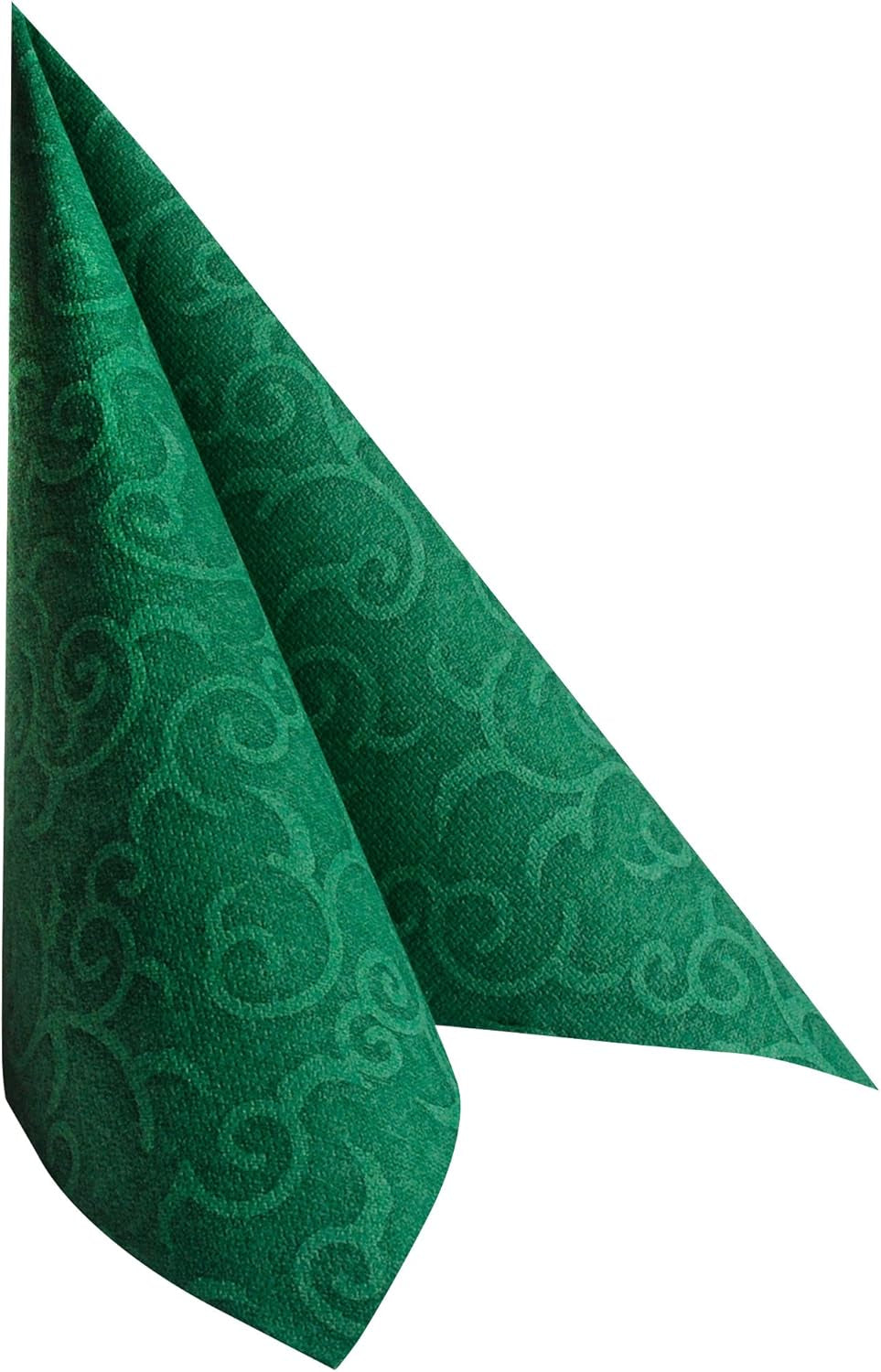 Papstar, 50 servietter "ROYAL Collection" 1/4-fold 40 Cm X 40 Cm mørkegrøn "Casali", #84884