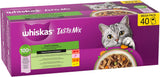 WHISKAS SMÆGENDE MIX Nassfutter i Sauce für Katzen 40 x 85g Chef's Choice