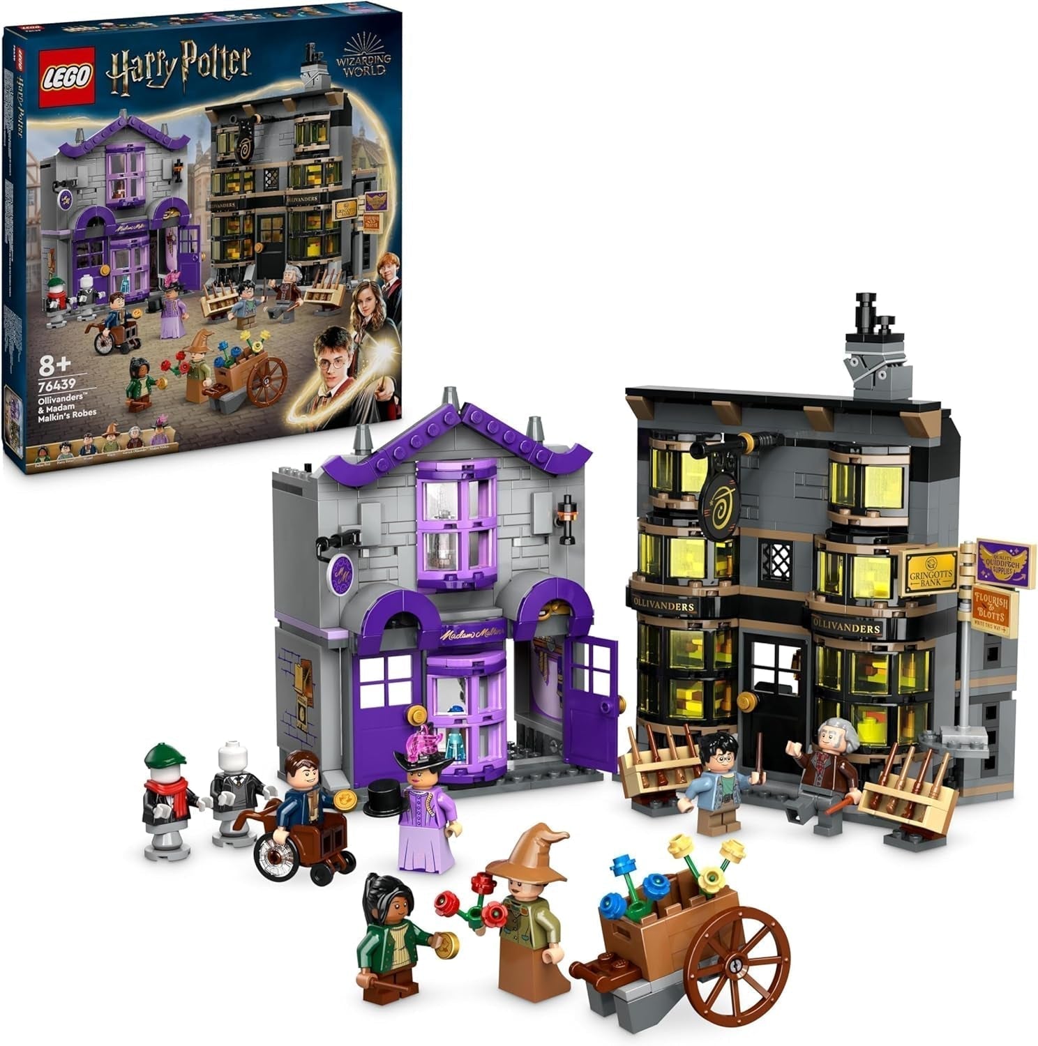 LEGO Harry Potter Ollivanders & Madam Malkins dragter, Lands Of Diagon Alley, Legesæt til børn, Troldmandslegetøj, Fantasy gaver til piger, drenge og fans fra 8 år 76439 Byggesæt Besuche den LEGO-Store Standardtitel