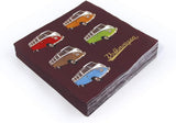BRISA VW Collection - T1 Bus Volkswagen Bordservietter (Samba Stripes/Red/3 Ply)