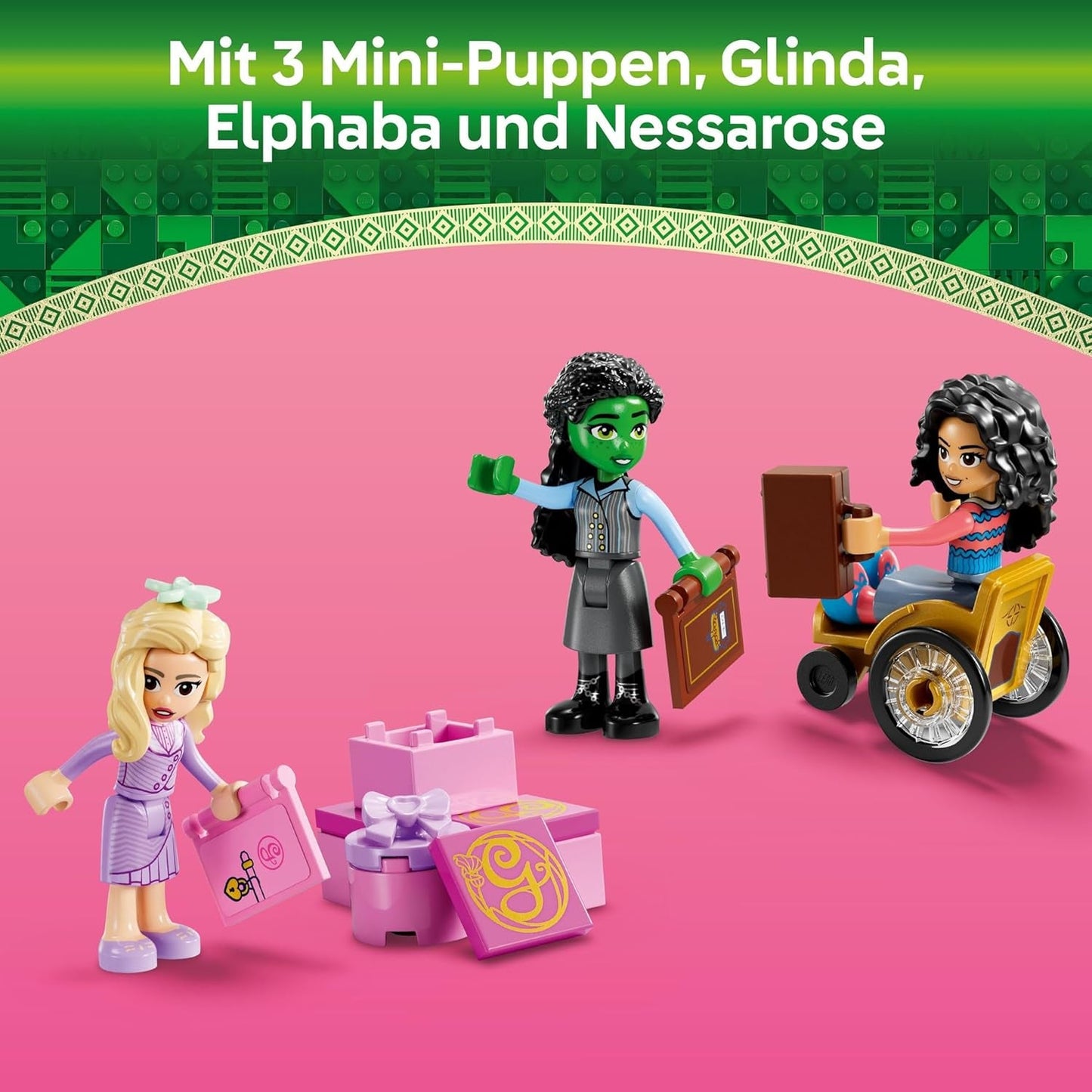 LEGO Wicked Glinda, Elphaba og Nessarose på Shiz University Sejlbåd og 3 Figurer Legetøjsbåd Gave til piger og drenge fra 7 år gamle dukkehuselskere 75681 Byggesæt Besuche den LEGO-Store