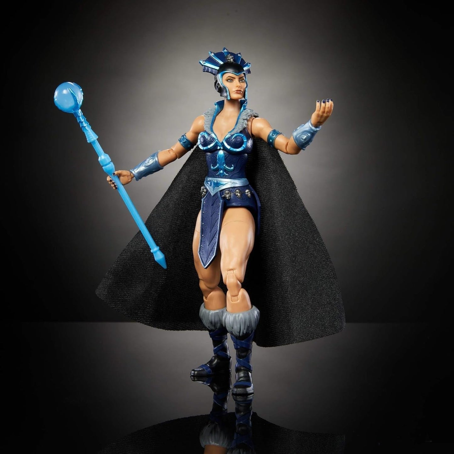 Masters of the Universe Masterverse Action Figur Ca. 18 cm høj, New Eternia Evil-Lyn, MOTU Toy Villainess, Troldkvinde, 30 Movement Points, Crystal Ball Wand, JBP77 Actionfigurer Naty Shop