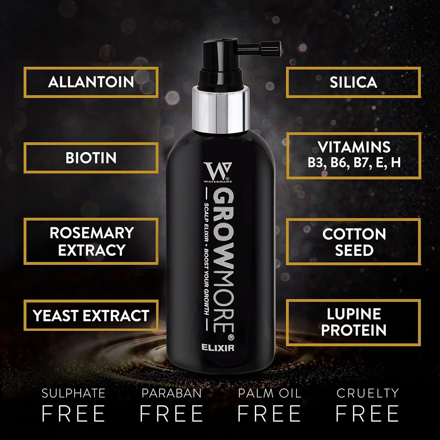 Watermans Grow More Elixir Hair Growth Serum - Styrker hårrødder - Fremmer hårvækst - Til kvinder og mænd Hårpleje Naty Shop
