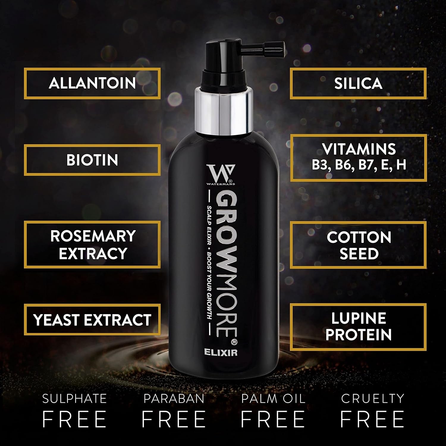 Watermans Grow More Elixir Hair Growth Serum - Styrker hårrødder - Fremmer hårvækst - Til kvinder og mænd Hårpleje Naty Shop