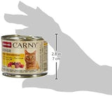 Animonda Carny Senior Vådfoder til katte med oksekød + kylling + ost (6 x 200 g), kornfrit og sukkerfrit vådfoder til katte fra 7 år og ældre, med friske og kødfulde ingredienser