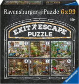 Ravensburger EXIT Puzzle - The Ghostly Manor House - 6X 99-brikkers puslespil til puslespil-elskende voksne og børn fra 10 år og opefter Puslespil Naty Shop Gothic