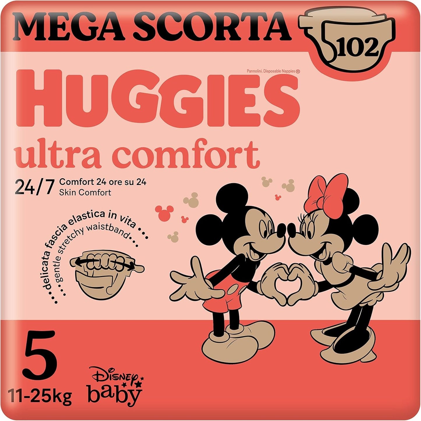 Huggies Ultra Comfort bleer, str. 4 (7-18 kg), Disney Design, Value Pack, 150 stk.