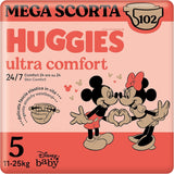 Huggies Ultra Comfort bleer, str. 4 (7-18 kg), Disney Design, Value Pack, 150 stk.