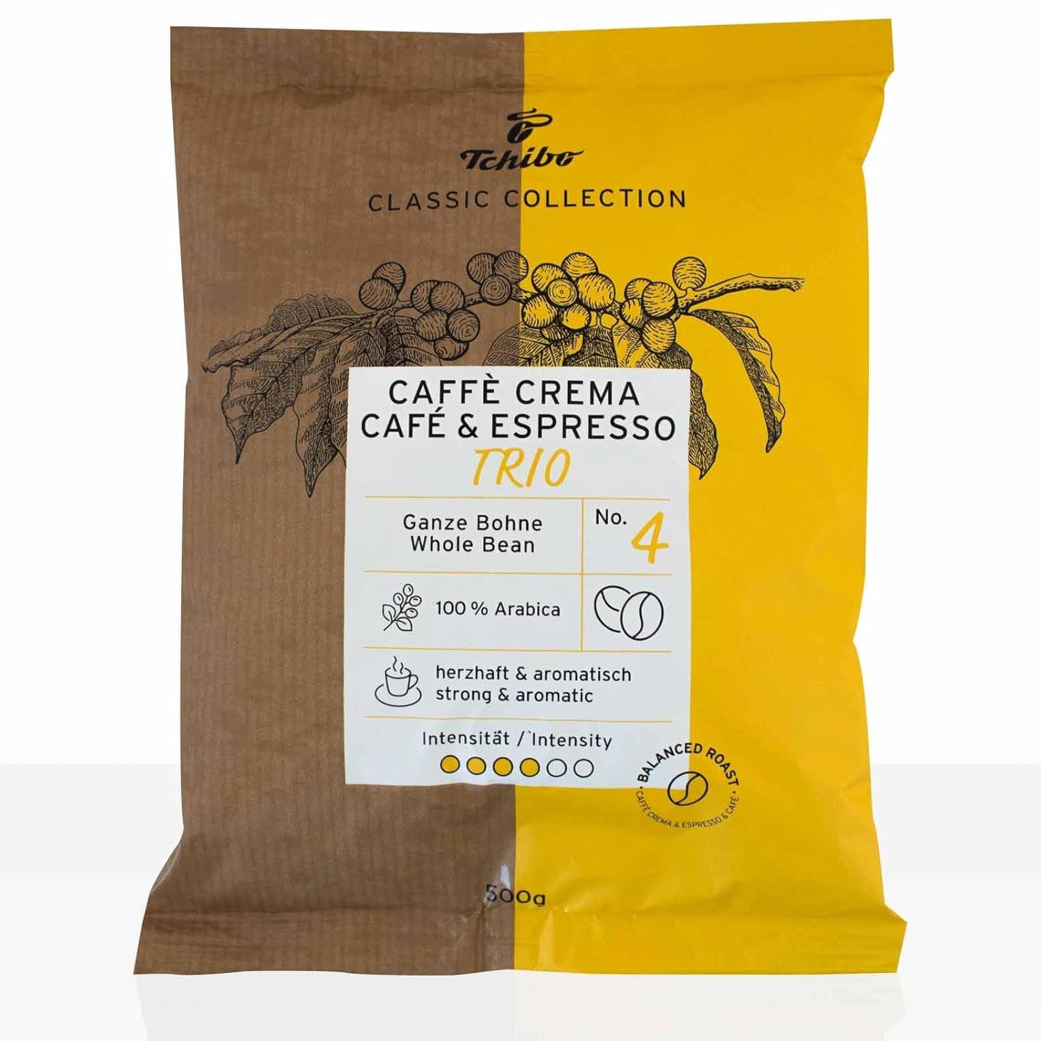 Tchibo Caffe Crema & Espresso Trio 10 kaffebønner x 500g
