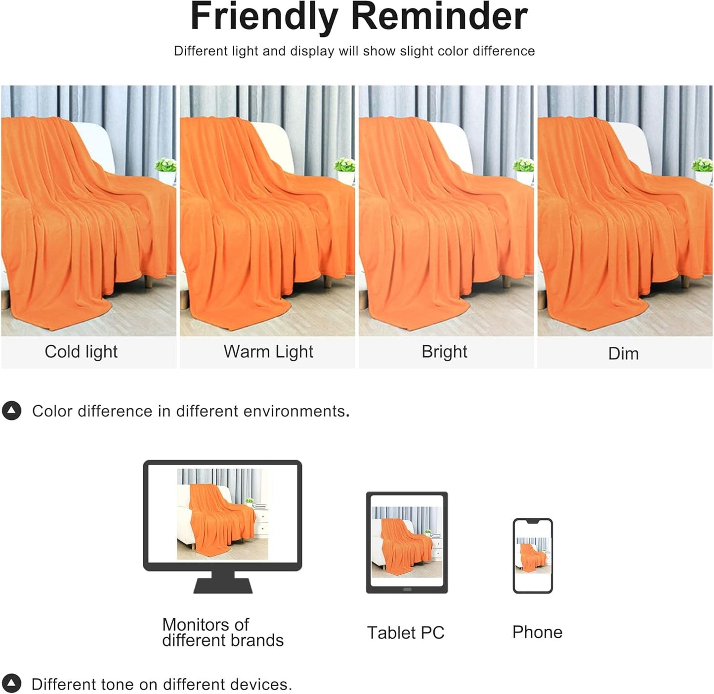 Sourcing Map Hyggeligt tæppe tæppe sengetæppe Blødt & varmt fleece tæppe som sofa tæppe Sofa tæppe Stue og krammetæppe Blødt plys uldtæppe Orange 150X200Cm Senge og tæpper Besuche den uxcell-Store