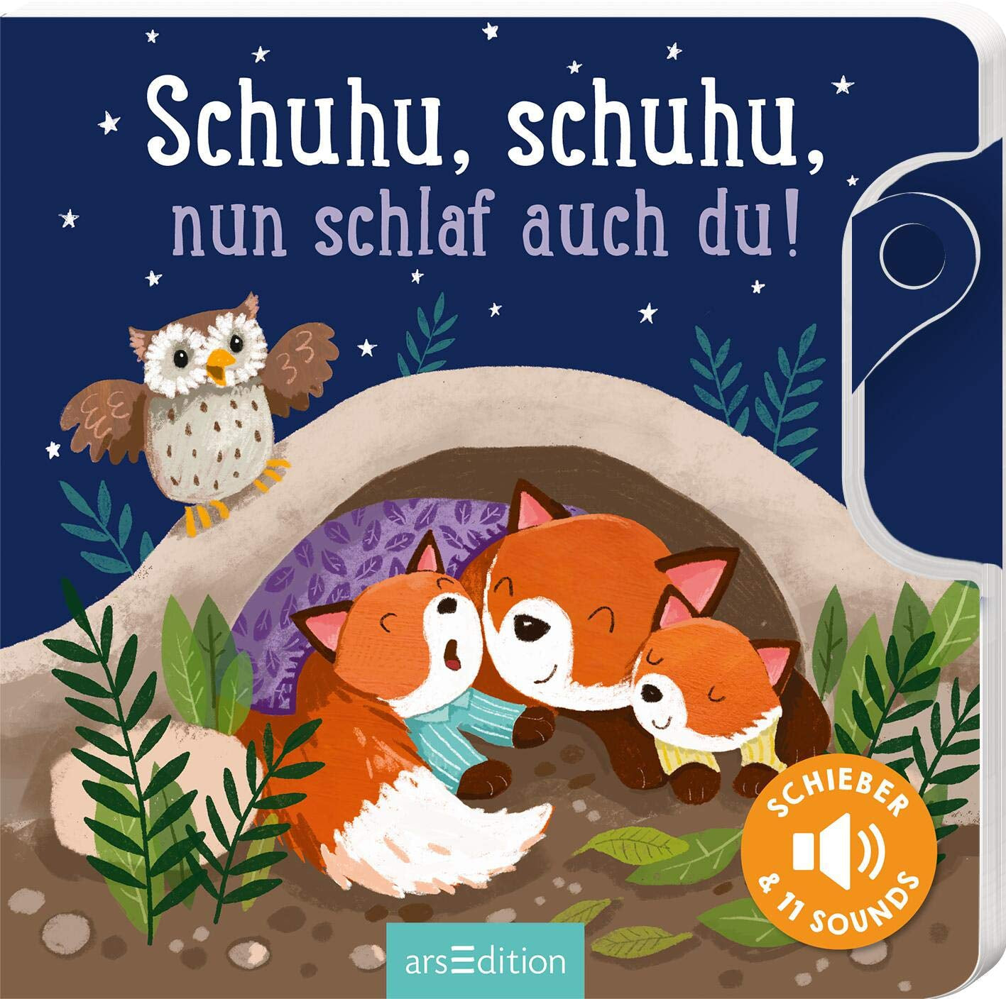 Shoo, shoo, nu sover du også!: Skyder og 11 lyde | En innovativ bog med skyderlyde til små over 18 måneder Baby Toys Naty Shop Book