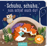 Shoo, shoo, nu sover du også!: Skyder og 11 lyde | En innovativ bog med skyderlyde til små over 18 måneder Baby Toys Naty Shop Book