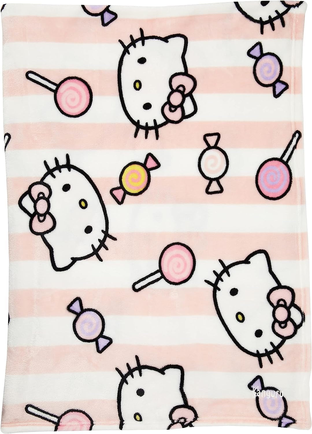 Hello Kitty sengetæppe, pink, blødt tæppe 130X170Cm, sengetæppe i mikrofiber eller sovesofa. Kvalitet med Oekotex certifikat, Sanrio Senge og Tæpper Besuche den Kanguru-Store