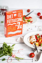 Fettuccine Konjac Nudler Bio Shirataki Diet-Food - 300 g, lav-kulhydrat, sukkerfri, keto, vegansk, kaloriefattig, glutenfri og ægfri, lavet af konjac mel