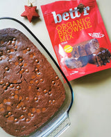 Bettr Organic Brownie Mix - Bio, Vegan Og Glutenfreie Brownies Mit Reichhaltigem Kakaogeschmack - 400 G - 15 Portionen Naty Shop