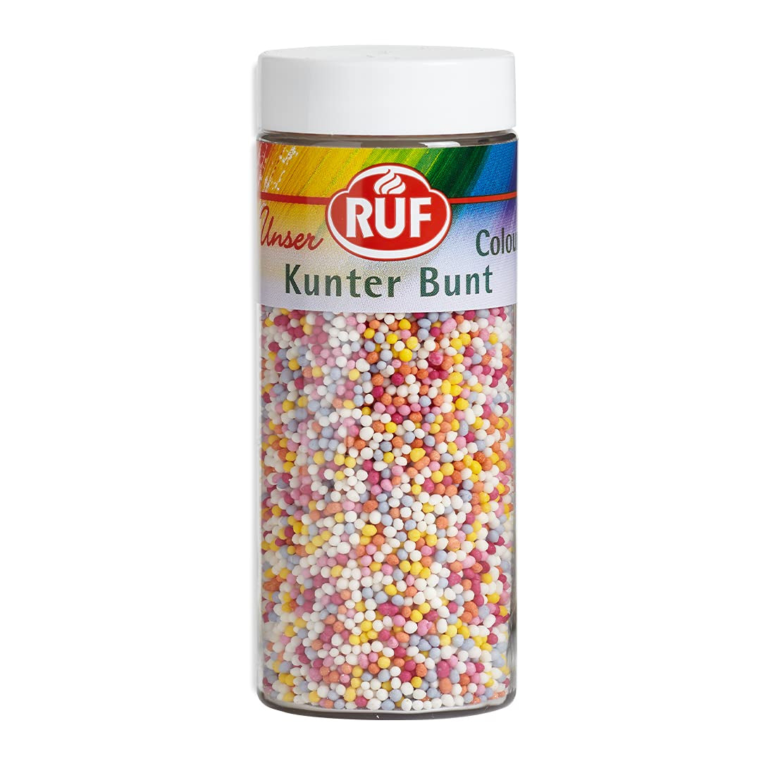 RUF Love Chokolade Chokolade Linsedekorationer, lavet af fin mælkechokolade med en sprød og farverig sukkerglasur, 75g pr.