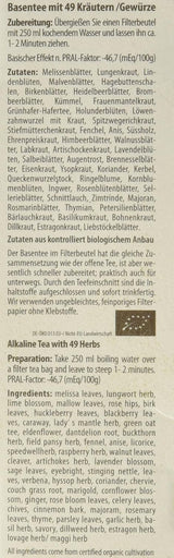 Droste-Laux Basic te med 49 urter, 25 stykker (urtete, filterposer, faste- eller diætte) 120501