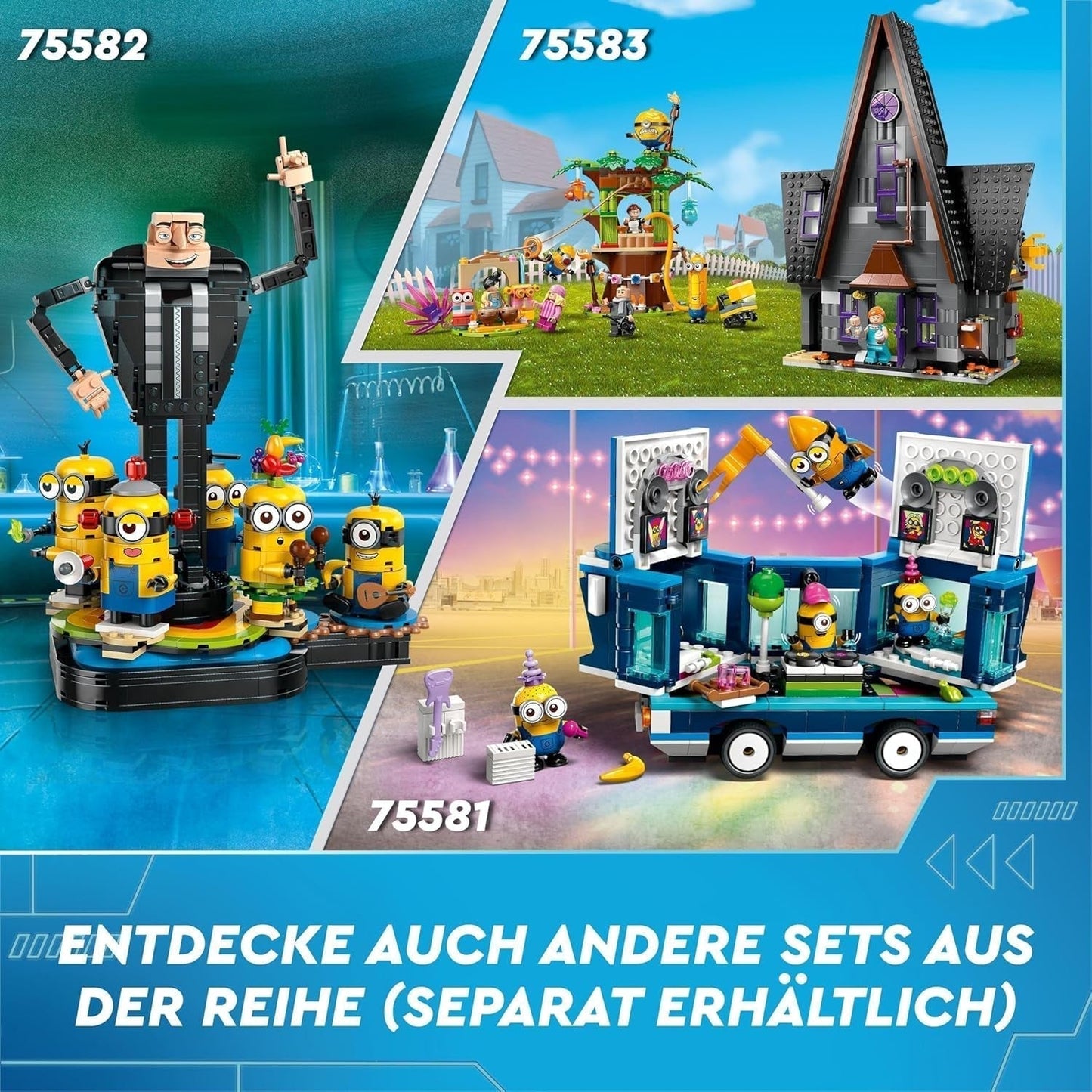 LEGO I - Simply Incorrigible 4 Gru's and Minions' Family Villa I - Simply Incorrigible 4 Filmlegesæt Legetøjsgave til drenge og piger fra 8 år og opefter 75583 Byggesæt Beuche den LEGO-Store