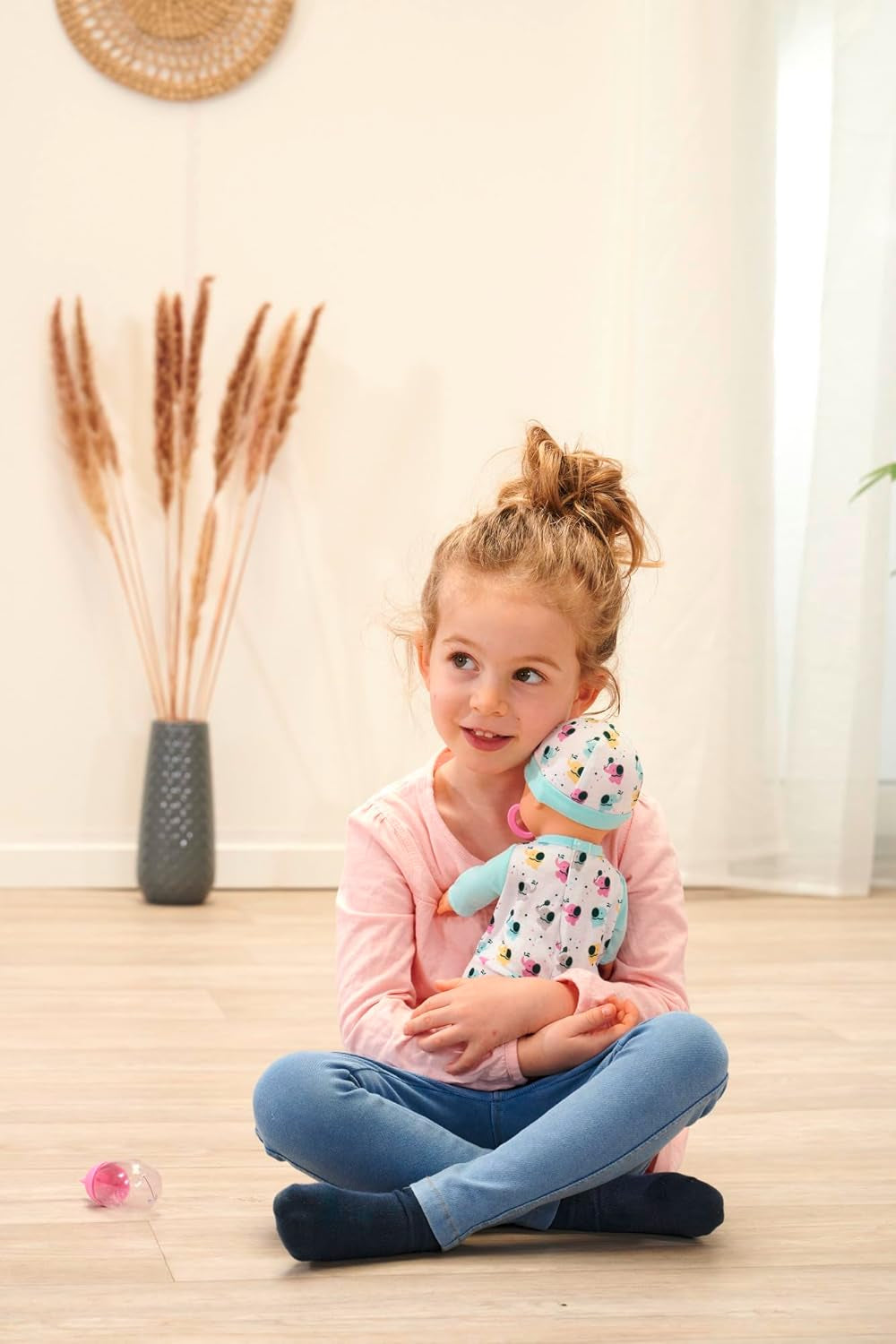 30 cm nyfødt vinylelefant babydukke med drikke- og vandingsfunktion, flaske og sut, 2 år og opefter