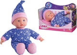 Simba 105010010 - Laura Little Star Soft Body Doll i en sød kjole og Glowing Moon and Stars Hat 20cm Glowing Baby Doll fra 12 måneder