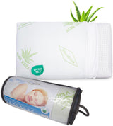 Maxxgoods ortopædisk pude Visco Gel Foam Nakkestøttepude med Aloe Vera beskyttelsesbetræk og 100 % bomuld indvendigt betræk - pude til mave, ryg og sidesove (42 cm x 70 cm x 12 cm) Naty Shop cervikal ortopædiske puder 42 X 2 cm