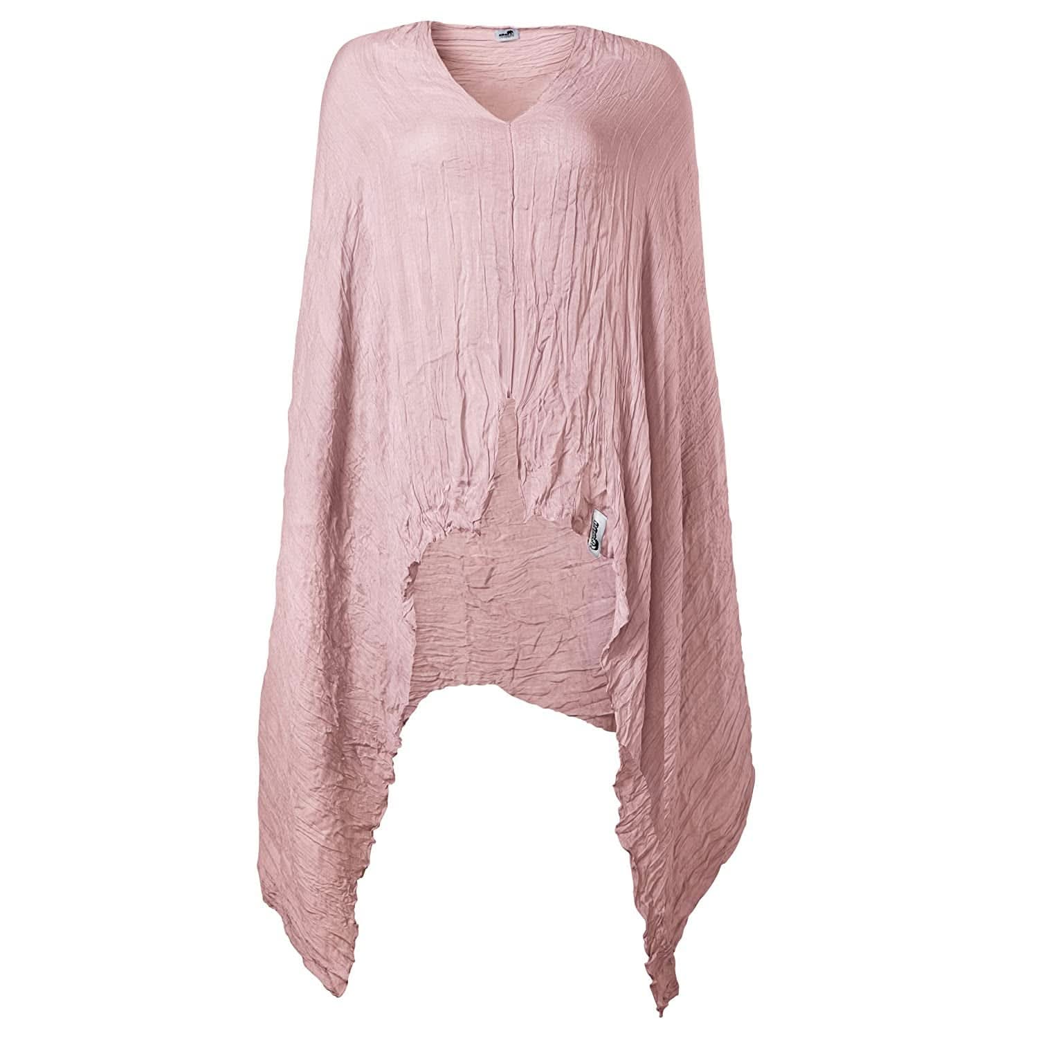 LES ENFANTS Musselin Stillschal Aus Weichstem Stoff, Stilltuch Stillschürze Stillcover Für Unterwegs, Weich & Atmungsaktiv, Diskretes Stillen Öffentlichkeit, Sichtschutz, Multi-Funktional, Rosa Accessories Food and Breastfeeding Bebe Naty Shop