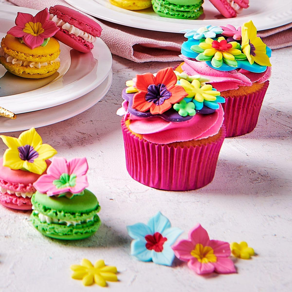 Funcakes Purple Food Color Gel: Højkoncentreret madfarve til dej, creme, fondant, marcipan, kager, nem dosering, individuelle dråber til at skabe levende farver, Halal, 30g
