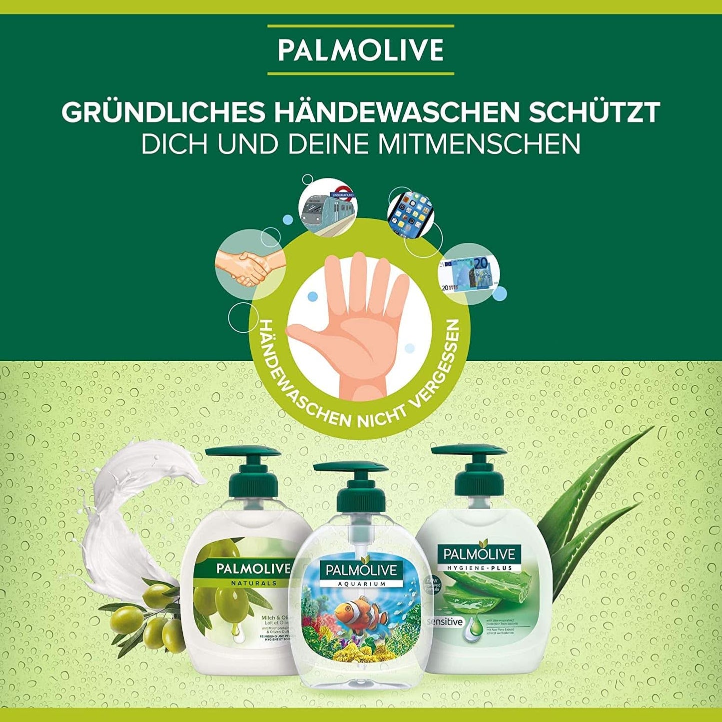 Palmolive Flydende håndsæbe, sæt 6 x 300 ml Naty Shop