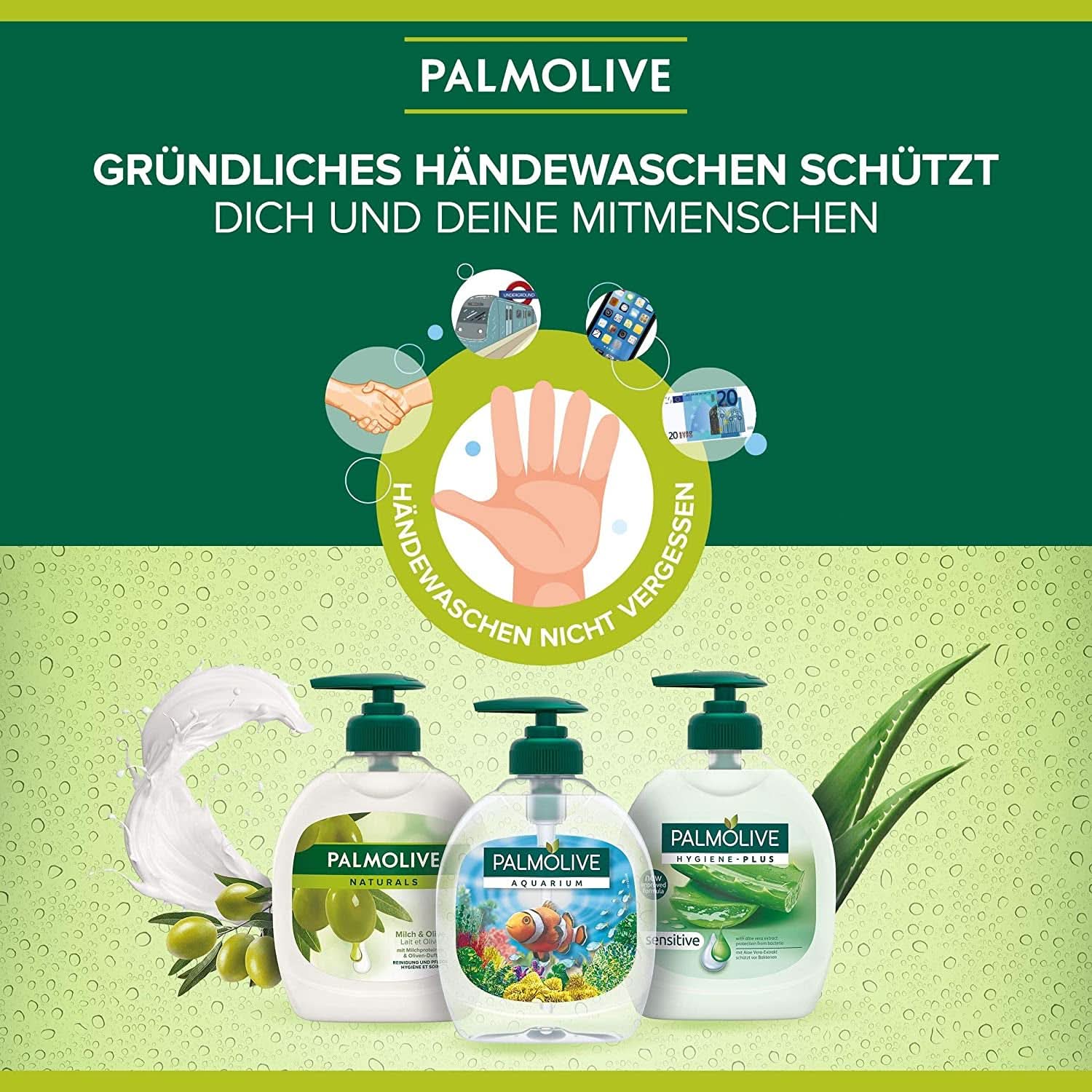 Palmolive Flydende håndsæbe, sæt 6 x 300 ml Naty Shop