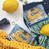 Chia og citron - individuelt indpakkede veganske småkager, glutenfri, sojafri, økologisk, cashewnødder og havre - 12 x 50 g multipak