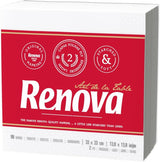 Renova papirservietter, hvid bordcocktailstil - 90 servietter (pakke med 2)