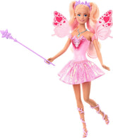 Mattel Barbie Doll Fairy med legetøjsstav og modetilbehør, fantastisk tema med vinger og farveskiftende outfit, JCP76, [Multicolor] Naty Shop Dolls Standardtitel