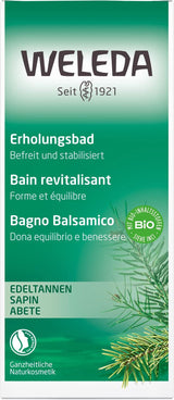 WELEDA, naturkosmetik Økologisk badeessens med æteriske olier af gran og sølvgran til afslapning og pleje, badetilsætning til indre styrke, 200 ml Brusebad og bad Naty Shop