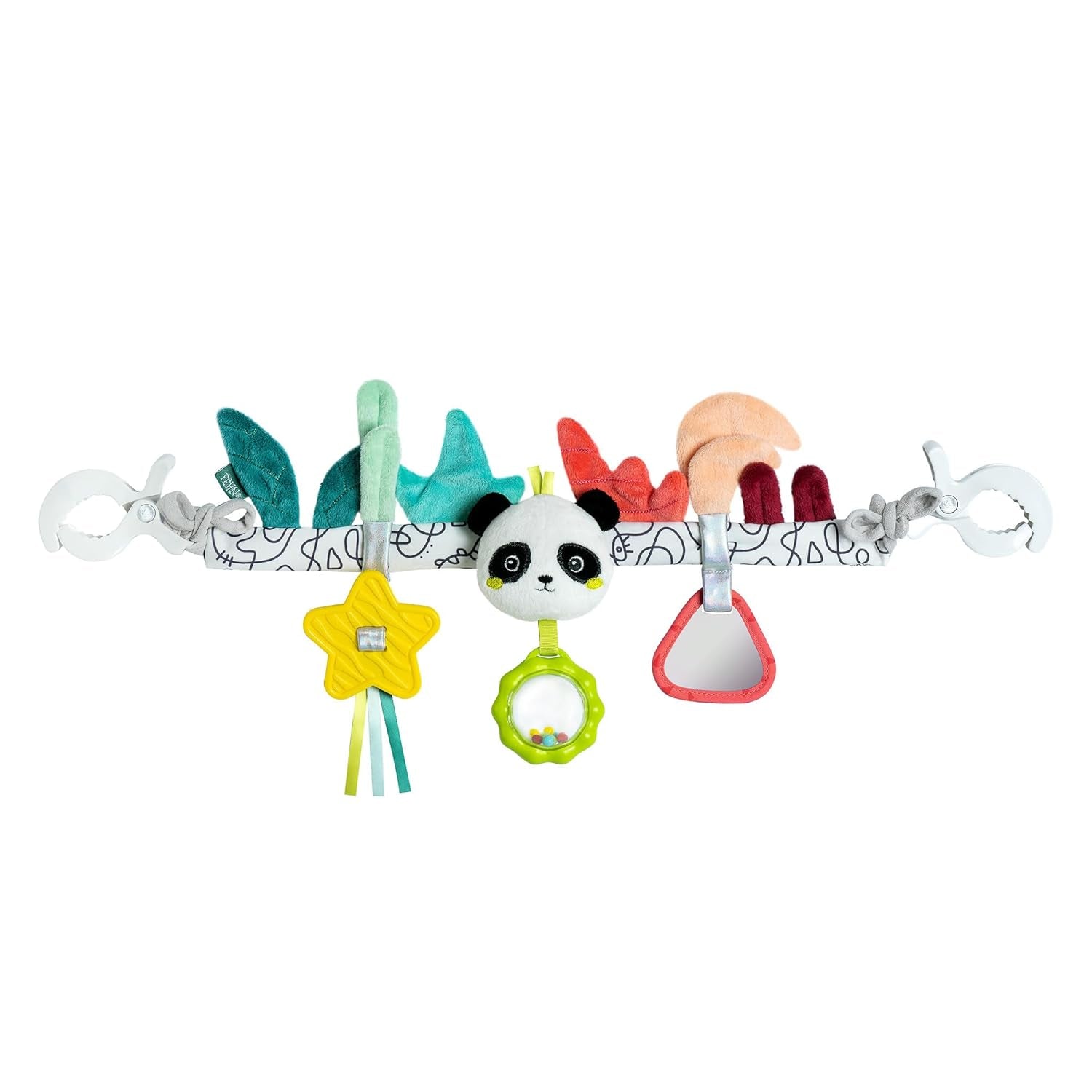 Fehn babymobilkæde Panda Baby Mobile - babymobilkæde med søde figurer - fleksibelt hængende babylegetøj - barnevognslegetøj til babyer og småbørn fra 0+ måneder Babylegetøj Naty Shop Panda